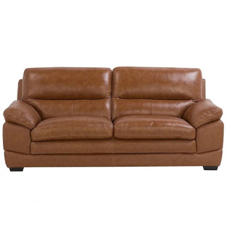Sofa 3osob skóra naturalna brązowa Beliani Horten