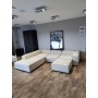 Sofa modułowa narożna lewostronna + puf złamana biel Lennon