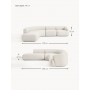 Sofa modułowa Sofia melanżowe boucle  319x298cm